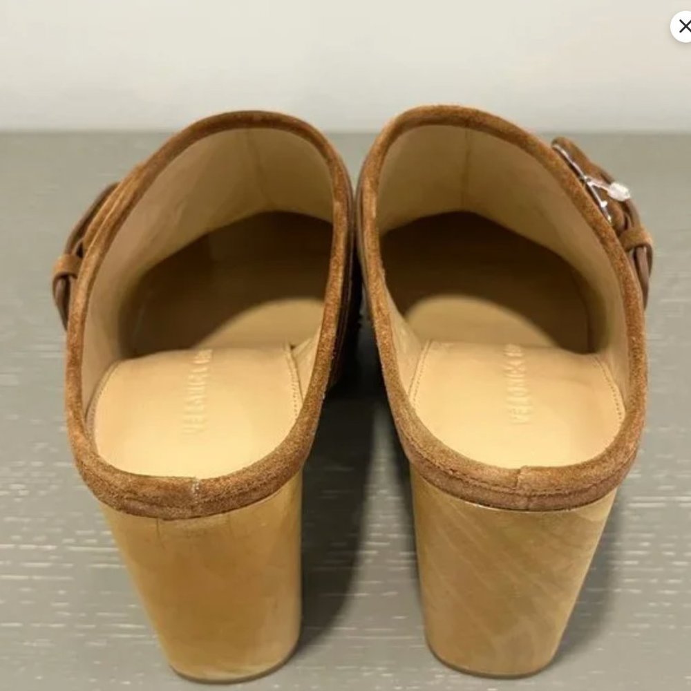 Veronica Beard Dacey Suede Mule Clogs Womens Size 8 in Pecan Brown NWOT - Picture 5 of 7